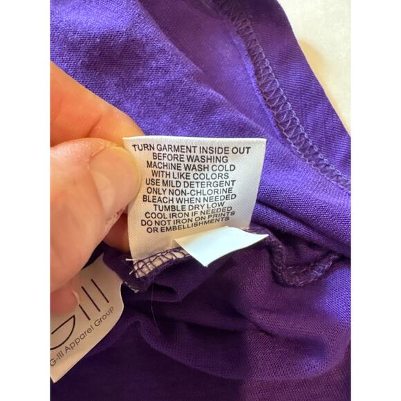 LA Los Angeles Lakers Tank Top Womens Med Purple Yellow Racer Back Lightweight - Picture 6 of 8